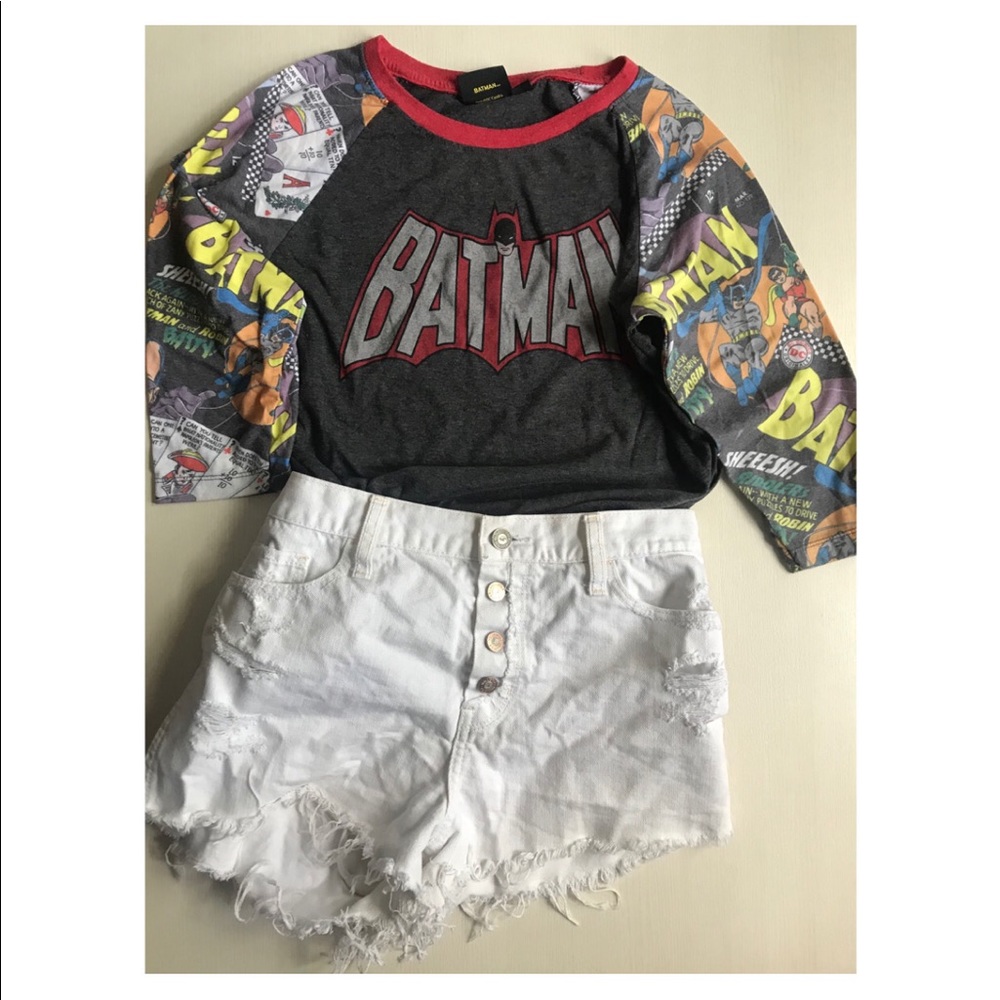 ⚡️Vintage DC⚡️Batman 3/4 sleeve T-Shirt M size - Picture 7 of 7